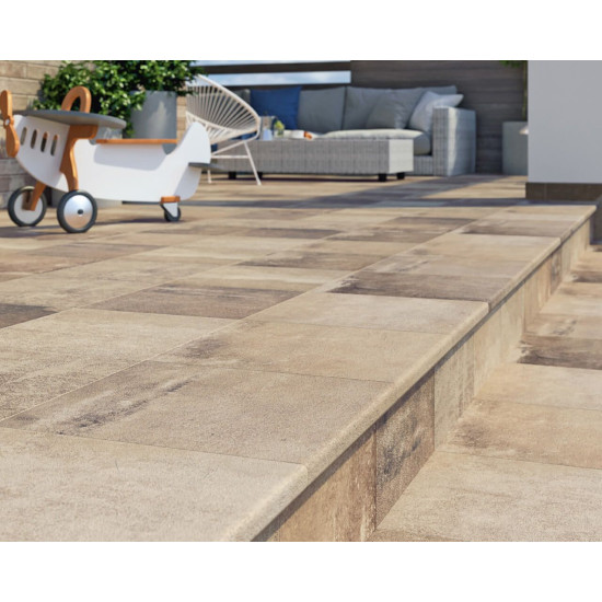 Сходинка з капіносом кутова Scandiano Ochra 33x33 код 7000 Ceramika Paradyz