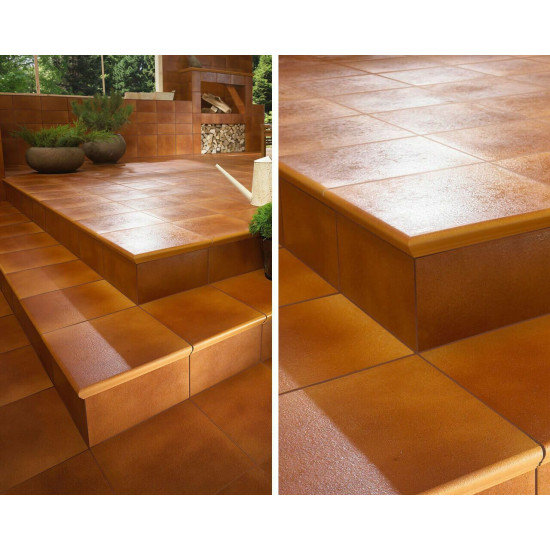 Сходинка з капіносом пряма 5876 Aquarius Beige 300x330x11 Paradyz