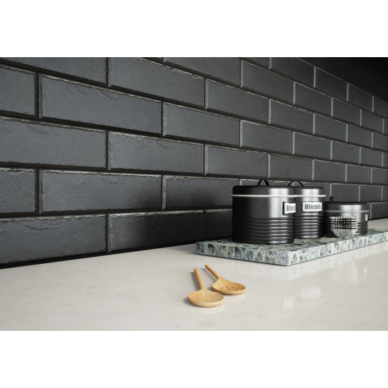 Плитка фасадна Foggia Nero 6,5x24,5x0,8 код 1917 Cerrad