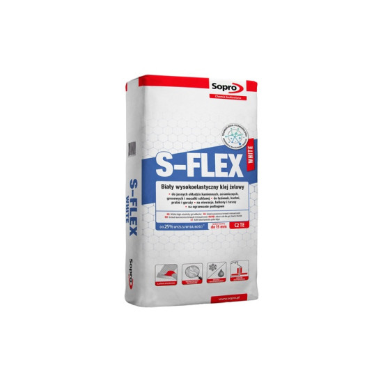 Клей для плитки Sopro S-Flex white 202 (22,5 кг)