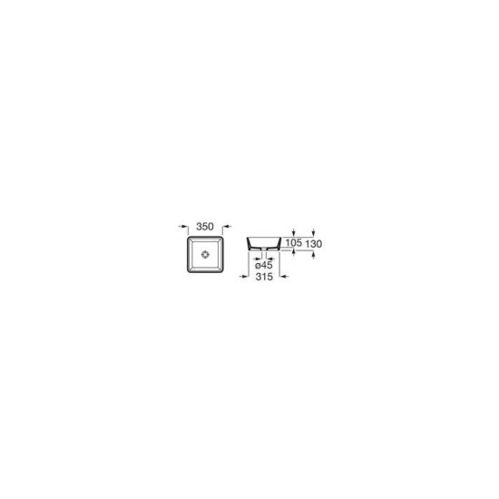Умивальник Ohtake 350x350 A327B12000 Roca