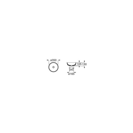 Умивальник Optica 350 A327C12000 Roca