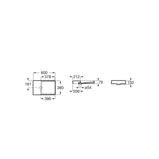 Умивальник Horizon Dash 600х380 A32727900B Roca