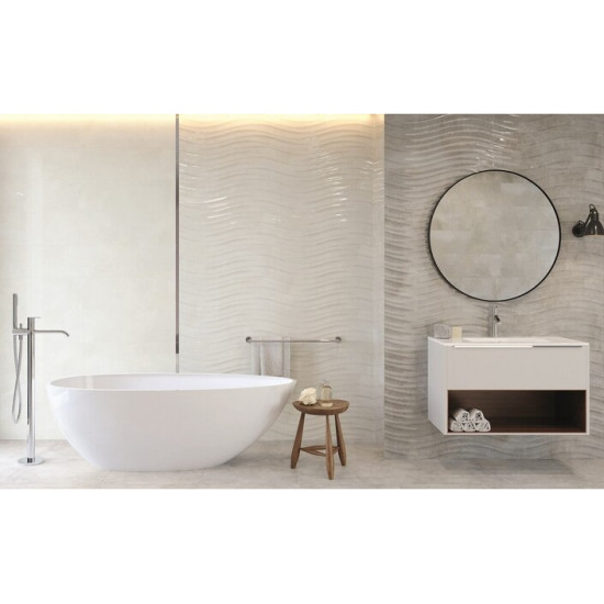 Плитка стінова Harmony Pearl Onda RECT 250x750 Ceramika Color