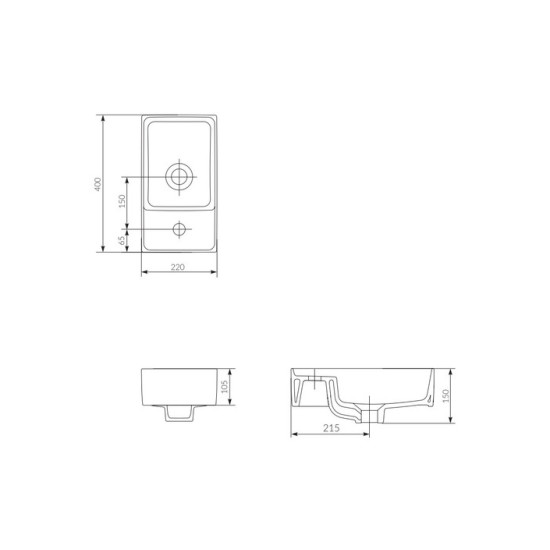 Умивальник 40 см Crea (CCWF1007298215), Cersanit