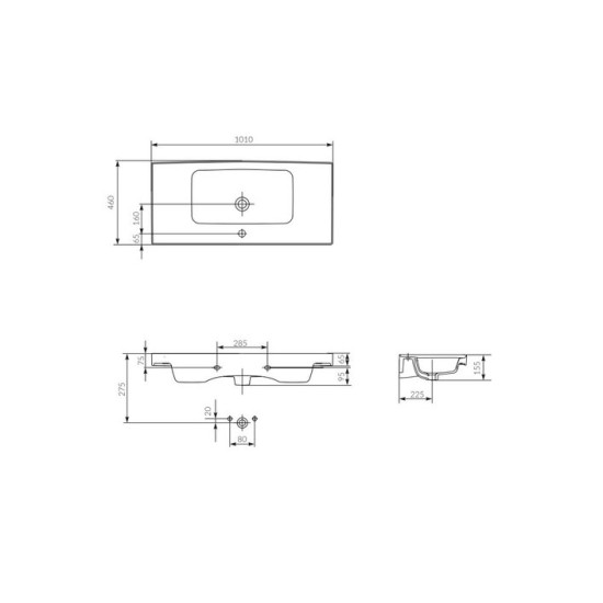 Умивальник 100 см Crea (CCWF1007338215), Cersanit