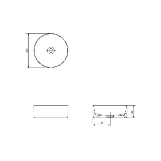 Умивальник 38 см Crea (CCWT1000373927), Cersanit