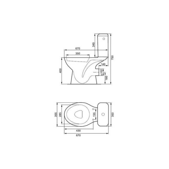 Компакт 373 Mito Grey 010 з кришкою поліпропілен (CCKZ1011552058), Cersanit