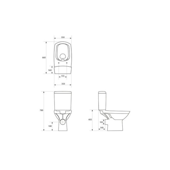 Компакт Carina Clean On 011 з кришкою дюропласт soft-close (CCKZ1012973103), Cersanit