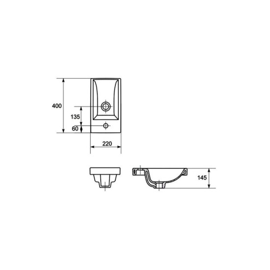 Умивальник 40 см Como (CCWF1000781603), Cersanit