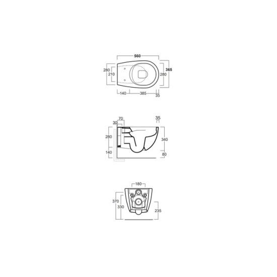Унітаз підвісний Vignoni Rimless VI18 (VI18-F85), SIMAS