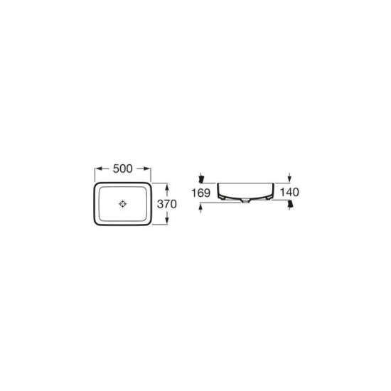 Умивальник Inspira Square 500х370 (A327530000), Roca