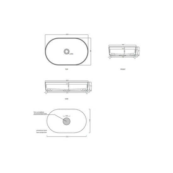 Умивальник Shui Comfort Carrara Statuario SHCOLAO60CS CIELO