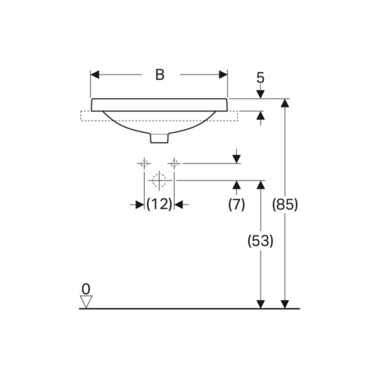 Умивальник VariForm 50 500.707.01.2 Geberit
