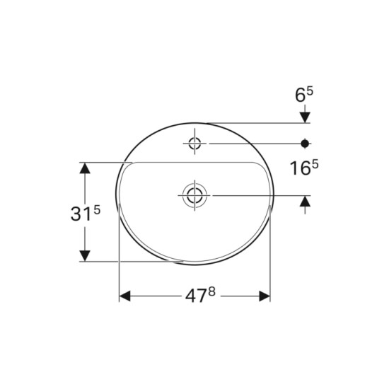 Умивальник VariForm 50 500.715.01.2 Geberit