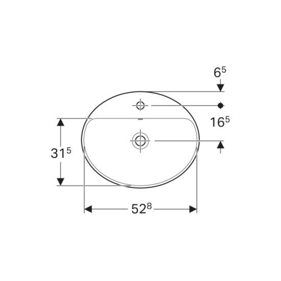 Умивальник VariForm 55 500.721.01.2 Geberit