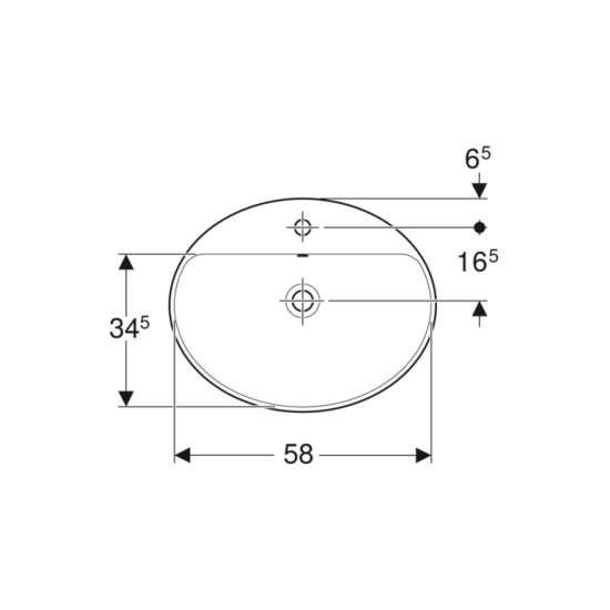 Умивальник VariForm 60 500.725.01.2 Geberit