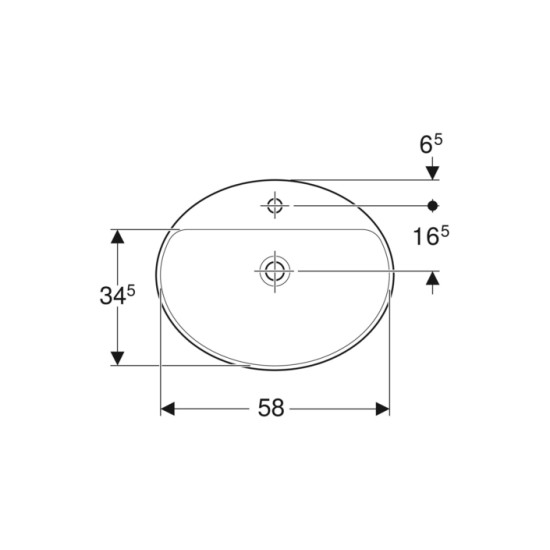 Умивальник VariForm 60 500.727.01.2 Geberit
