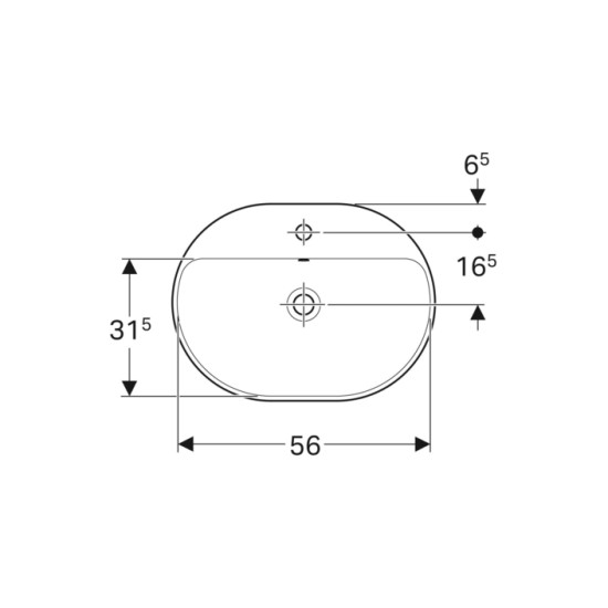 Умивальник VariForm 60 500.735.01.2 Geberit
