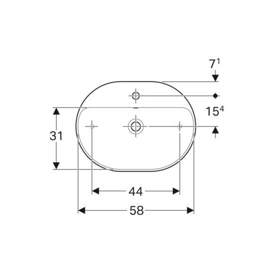 Умивальник VariForm 60 500.777.01.2 Geberit