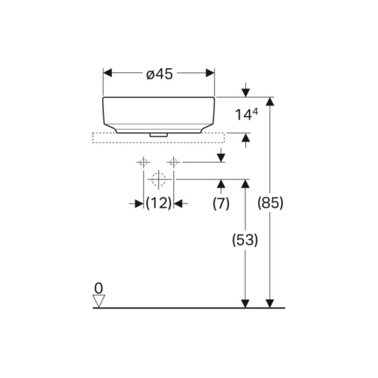 Умивальник VariForm 45 500.770.01.2 Geberit