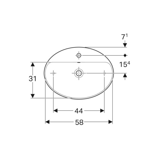 Умивальник VariForm 60 500.772.01.2 Geberit