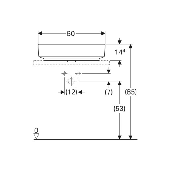 Умивальник VariForm 60 500.772.01.2 Geberit