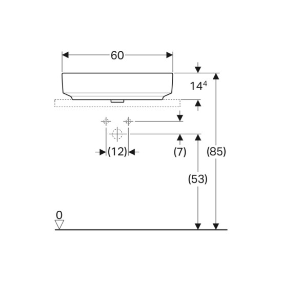 Умивальник VariForm 60 500.781.01.2 Geberit