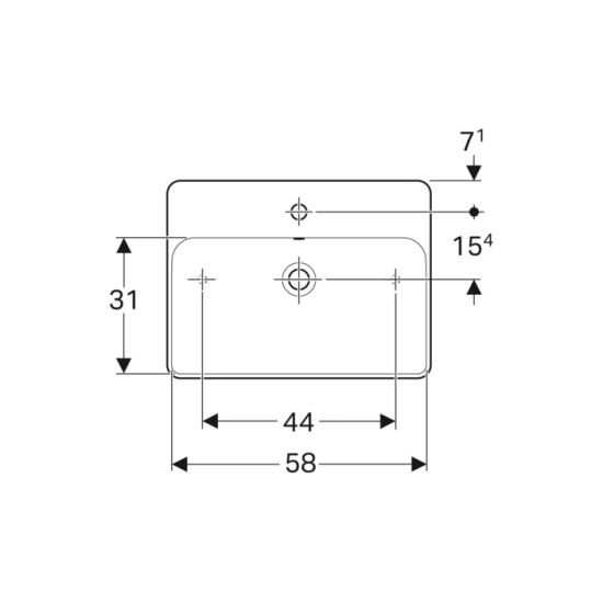 Умивальник VariForm 60 500.781.01.2 Geberit