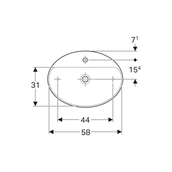 Умивальник VariForm 60 500.773.01.2 Geberit