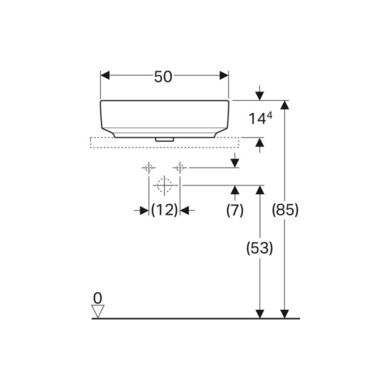 Умивальник VariForm 50 500.776.01.2 Geberit