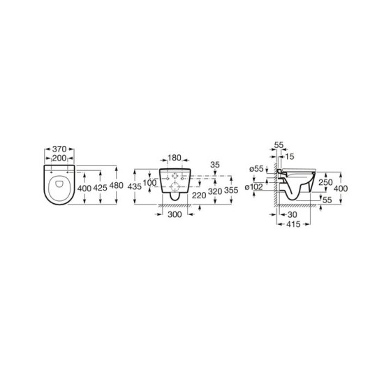 Унітаз підвісний Inspira Round Rimless (A346528000), Roca