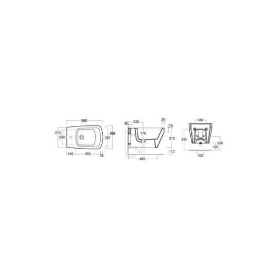 Біде підвісне Baden Baden BB19 F87 (BB19-F87(85), SIMAS
