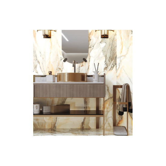 Плитка керамогранітна Calacatta Gold Decor A POL 597x1197x8 Cerrad