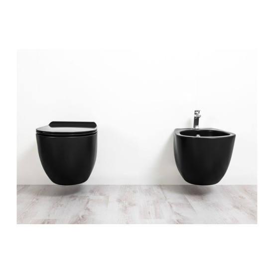 Біде підвісне Vignoni VI19 F85 (VI19-F85 NM) Вlack matte, SIMAS