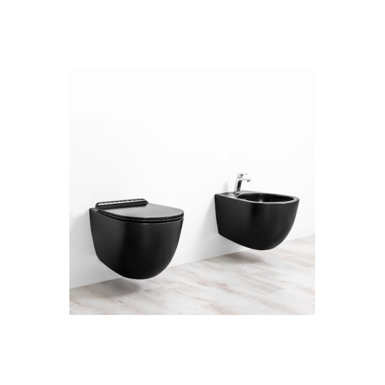 Біде підвісне Vignoni VI19 F85 (VI19-F85 NM) Вlack matte, SIMAS