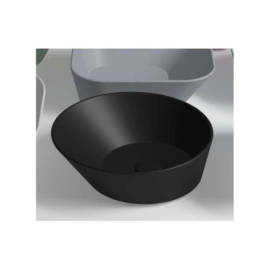 Умивальник WA 01 Wave (WA01 NM) Blak matt, SIMAS