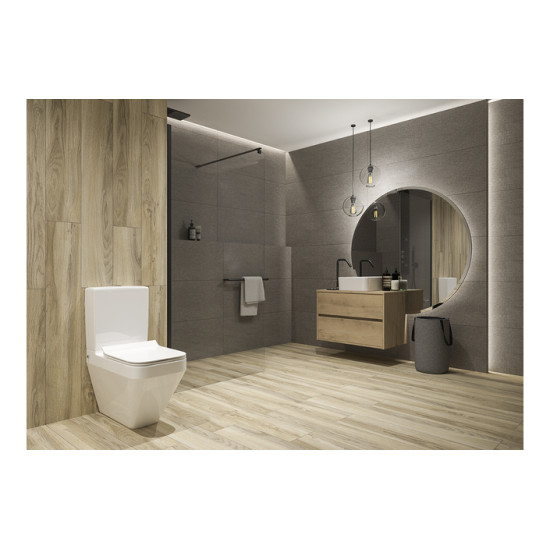 Унітаз підлоговий Crea CleanOn з кришкою Slim дюропласт soft close (CCCZ1005946213) Cersanit