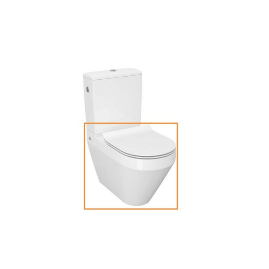 Унітаз підлоговий Crea Oval CleanOn з кришкою Slim дюропласт soft close (CCCZ1005956213) Cersanit