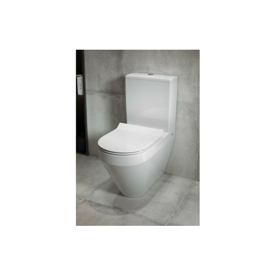 Унітаз підлоговий Crea Oval CleanOn з кришкою Slim дюропласт soft close (CCCZ1005956213) Cersanit
