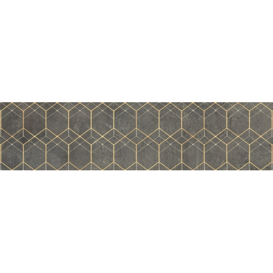 Плитка керамогранітна Softcement Graphite Decor Geo RECT 297x1197x8 Cerrad