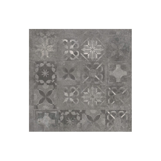 Плитка керамогранітна Softcement Graphite Decor Patchwork RECT 597x597x8 Cerrad