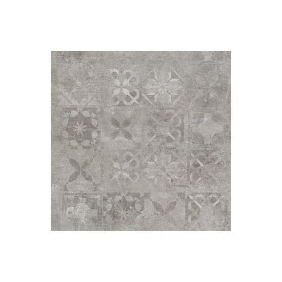 Плитка керамогранітна Softcement Silver Decor Patchwork POL 597x597x8 Cerrad