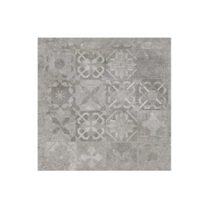 Плитка керамогранітна Softcement Silver Decor Patchwork RECT 597x597x8 Cerrad