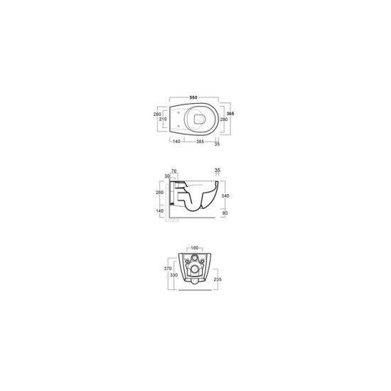 Унітаз підвісний Vignoni Rimless VI 18 F85 (VI18WM-F85) White matt, SIMAS