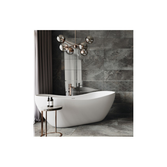 Плитка керамогранітна Masterstone Graphite Decor Geo RECT 297x1197x8 Cerrad