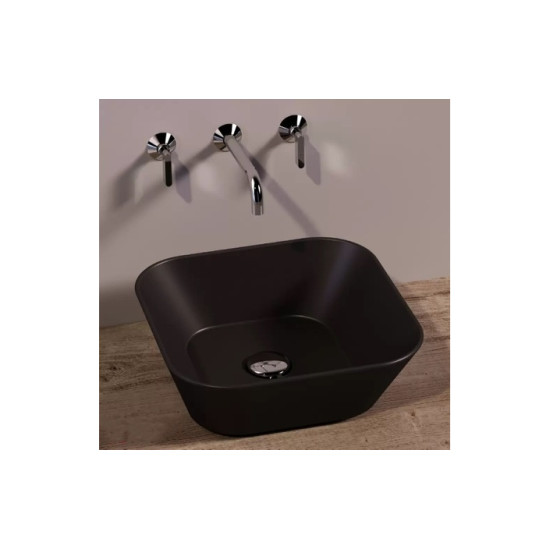 Умивальник WA 03 Wave (WA03NM) Blak matt, SIMAS