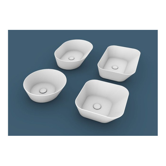 Умивальник WA 03 Wave (WA03WM) White matt, SIMAS