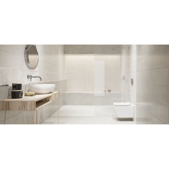Плитка стінова Universal White RECT 250x750x9 Ceramika Color