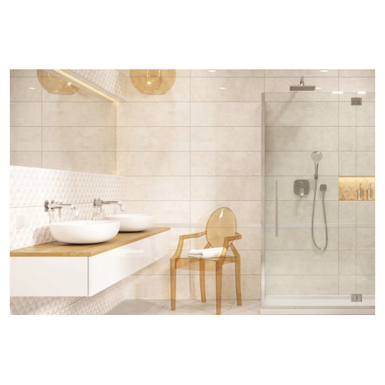 Плитка стінова Visual White RECT 250x750 Ceramika Color